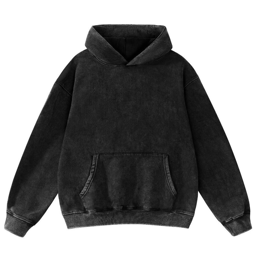 Oversized Acid Wash Hoodie Vintage Heavyweight Fleece Sweatshirt Unisex